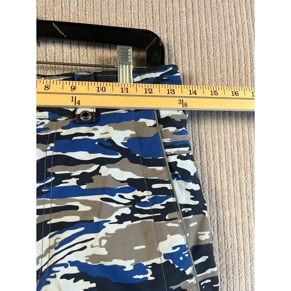 Burton Snow Pants Kids 14 16 L Boys Blue Camo Insulated Snowboarding Ski